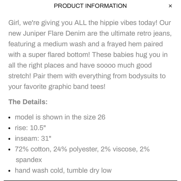 Litz wide flare leg jeans - Picture 5 of 5